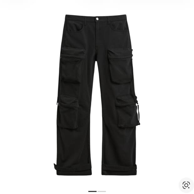 자라 유틸리티 포켓 팬츠 블랙 KR 34 EU 44