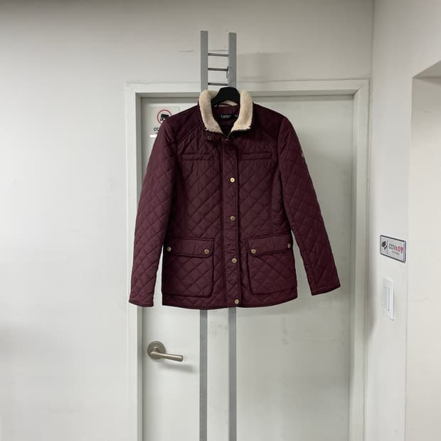 랄프로렌 블랙 라벨 퀄팅 자켓 버건디 XS(W)