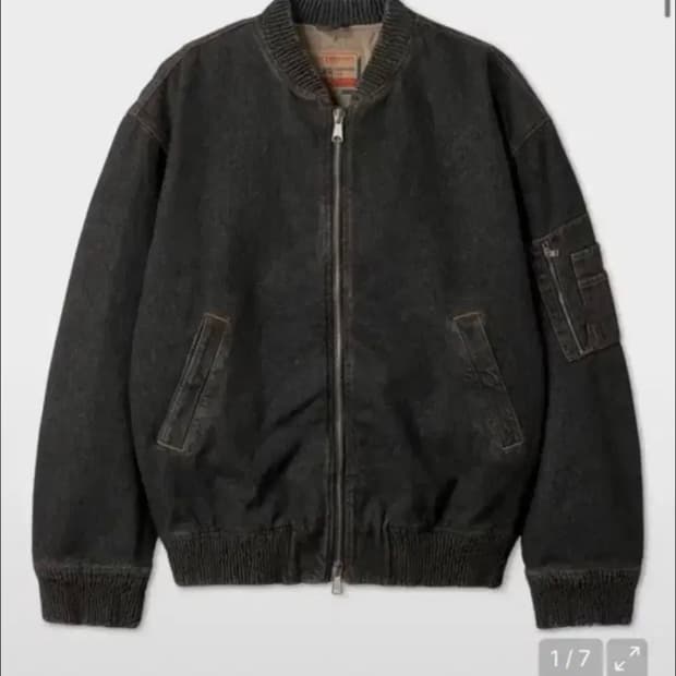 디젤 D-Weltik 데님 봄버 자켓 L