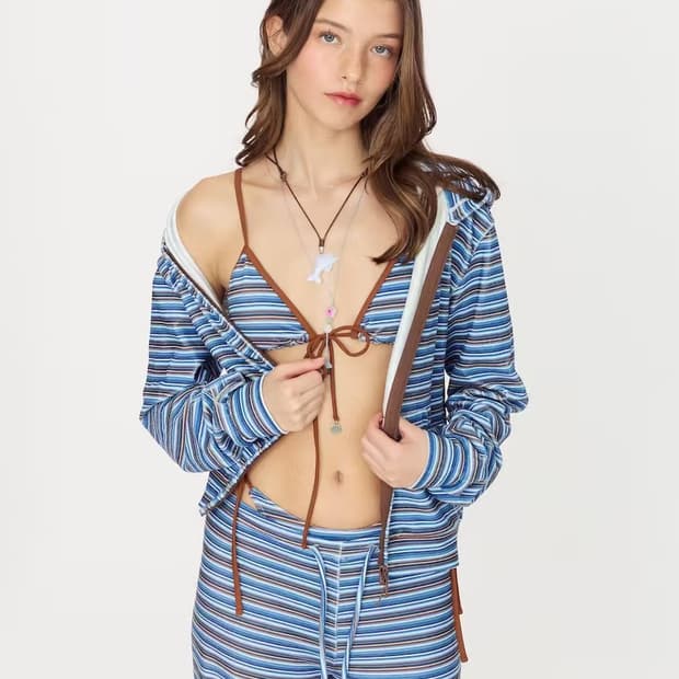 GLOWNY LAZY SUNDAY TERRY ZIP UP 