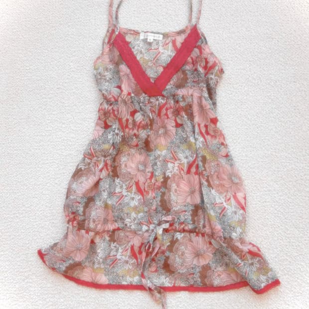 빈티지 하구미 체리레드 플라워 원피스 모리걸 허니와클로버 아오이유우