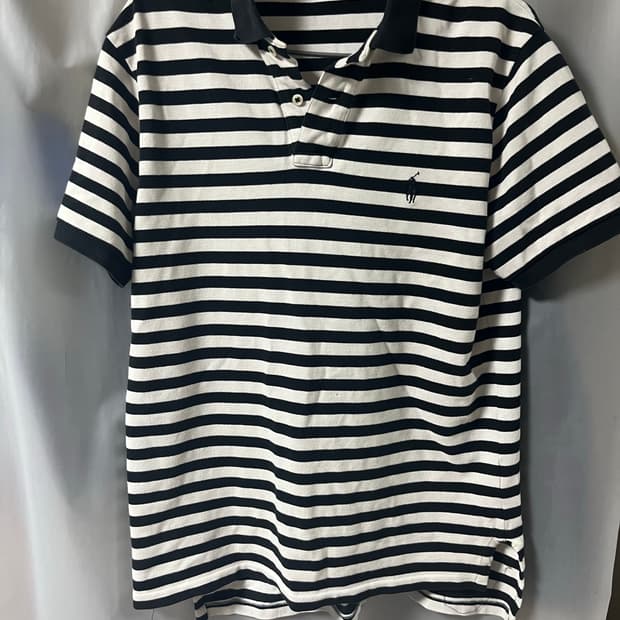 폴로 스트라이프 카라티 custom fit M