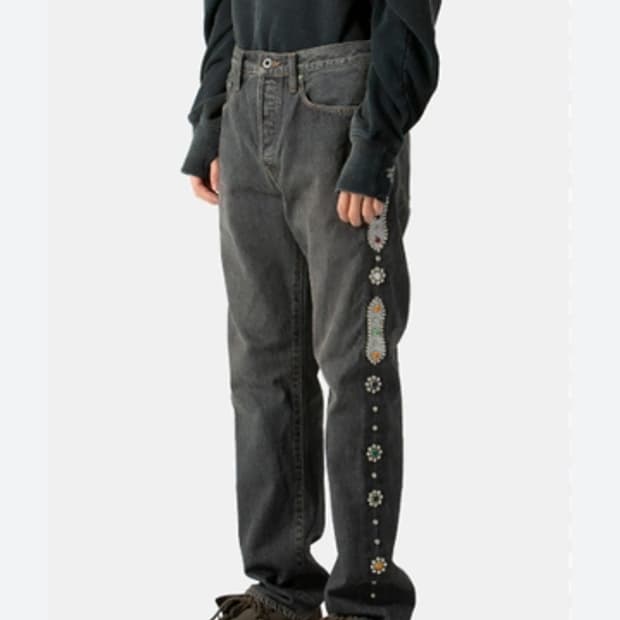 캐피탈 25fw  잼스톤 팬츠 흑청 38 사이즈 판매 합니다.