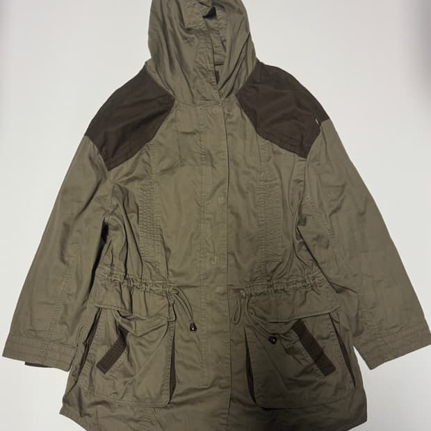 여성 써스데이아일랜드 빈티지 야상 후드 자켓