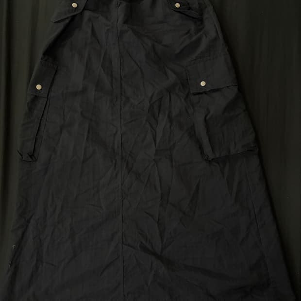 나일론 카고 롱스커트