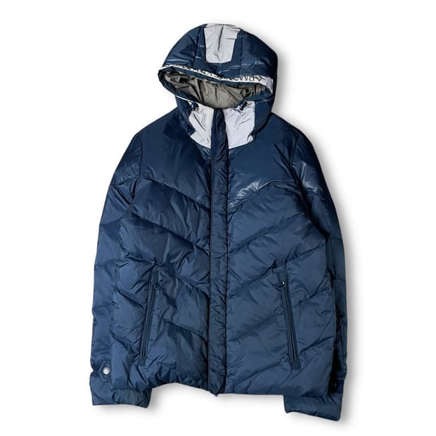 아르마니 익스체인지 블루 다운 패딩 S