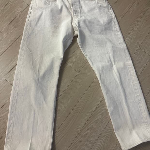 한정판 레졸루트 714 셀비지 화이트 데님 원 워시