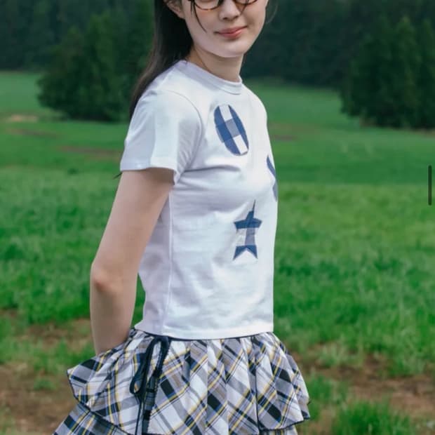 오헤시오 체크 스커트