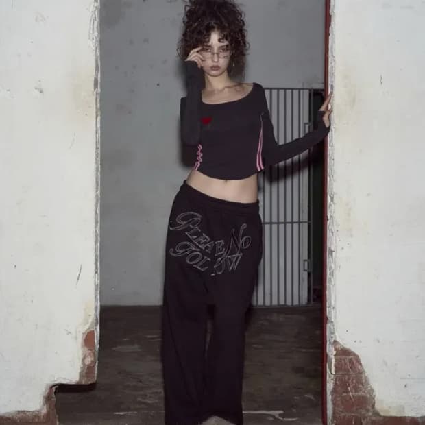 플리즈노팔로우 마미 조거 팬츠 블랙