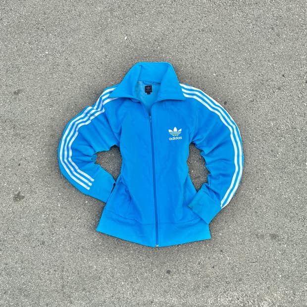 00s 아디다스 대대장 스카이블루 하늘색 져지 올드스쿨 트랙탑 L