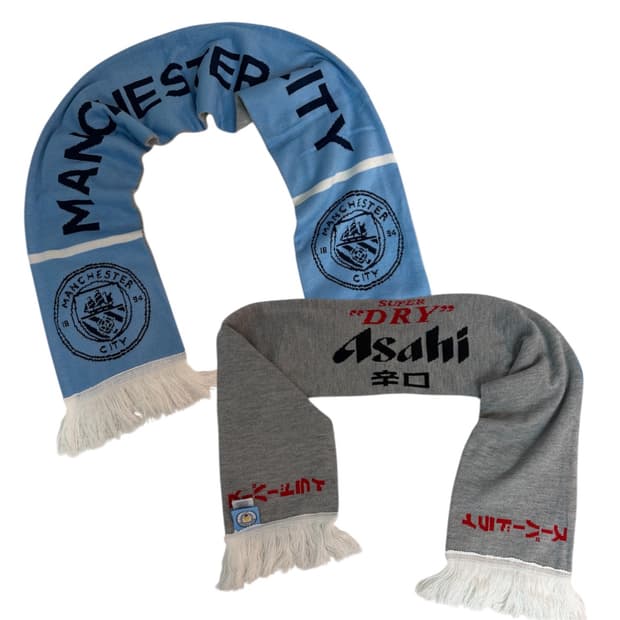 맨시티 아사히 풋볼 머플러 스카프