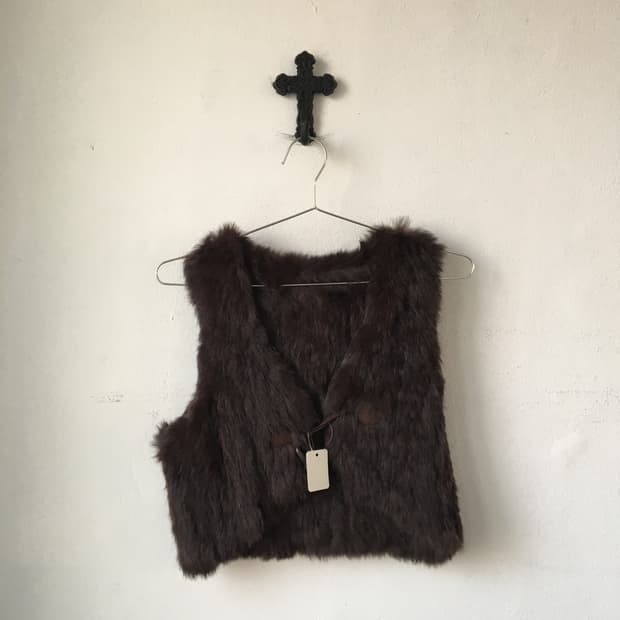 Rabbit fur vest