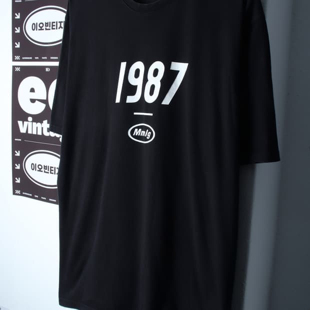 (L-XL) 엠엠엘지 반팔 티셔츠 빅로고 블랙 올드스쿨-H34777