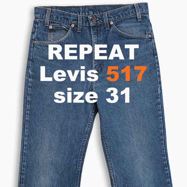 리바이스 517 오렌지탭 진청 80s USA 31인치 OR5173281