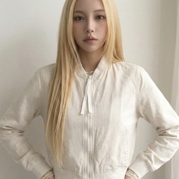 갭 코튼 크림 블루종