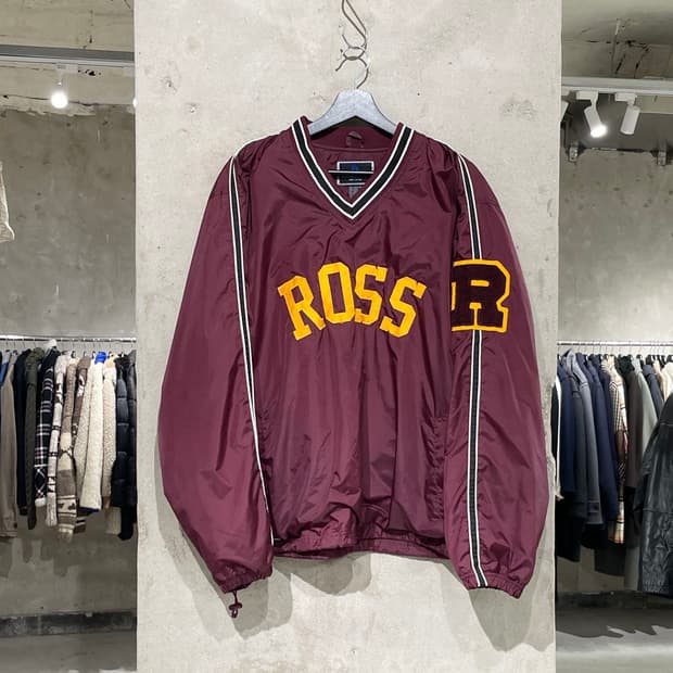 할로웨이 버건디 ROSS 존슨 V넥 웜업