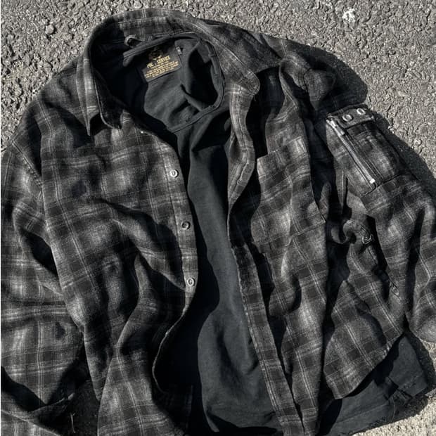 MA-1 check shirt