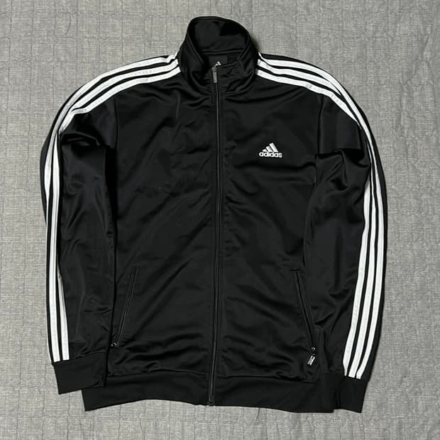 아디다스 빈티지 져지 블랙 XL 트랙탑 삼선 트레이닝복 Y2K
