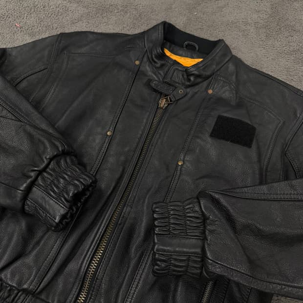[정품/L] Plicana 모터사이클 라이더 레더 가죽 자켓