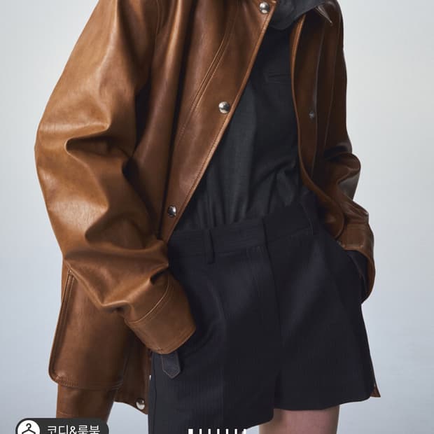 System 24FW 레더 재킷