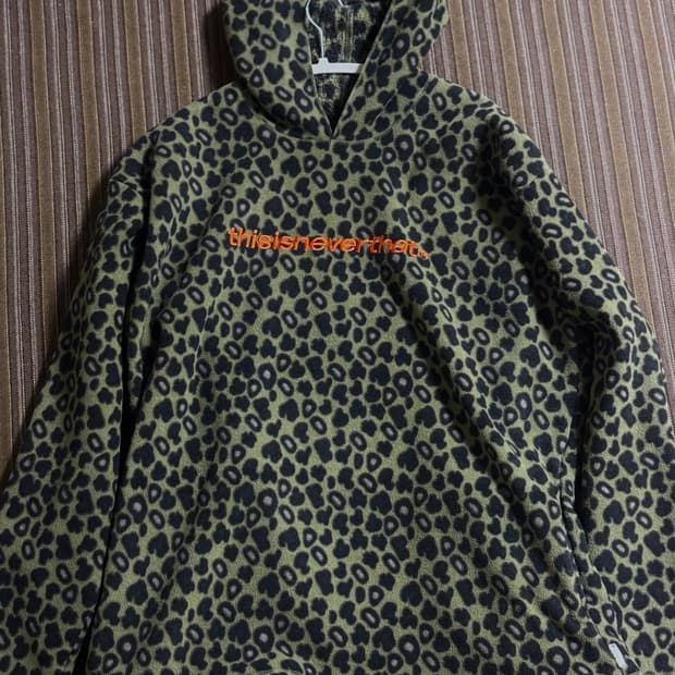 디네댓 레오파드 플리스 후드