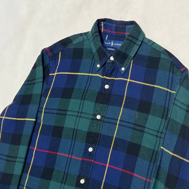 M 폴로랄프로렌 클래식 핏 타탄체크 셔츠 