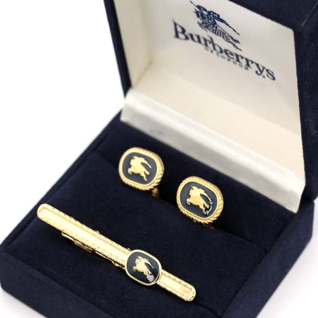 버버리 6cm A+등급 남자 명품 넥타이핀 커프스 세트