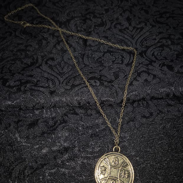 레테빈티지 엔틱 동전 챰 목걸이