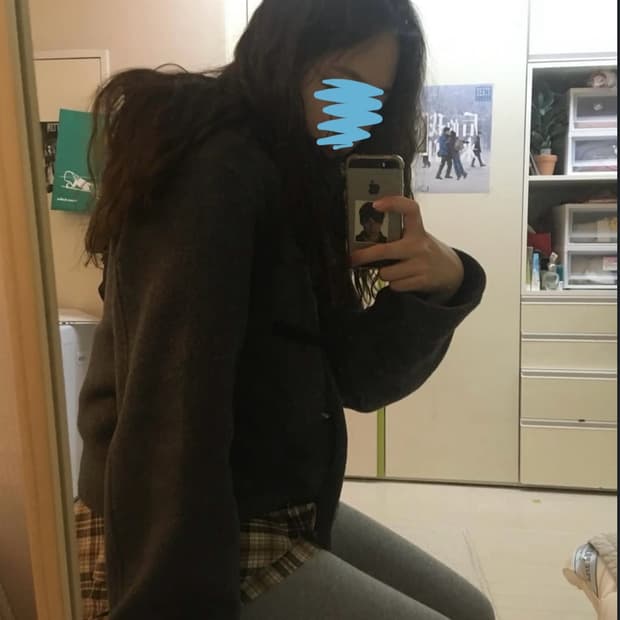 Duffle hoodie short coat CHARCOAL 떡볶이 코트