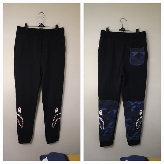 BAPE 칼라 카모 샤크 스웻팬츠 M/30"~32"