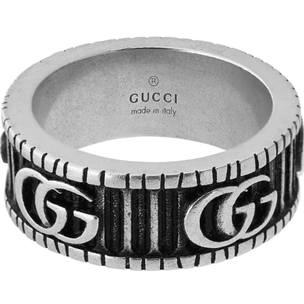 구찌 더블G링 실버 19호