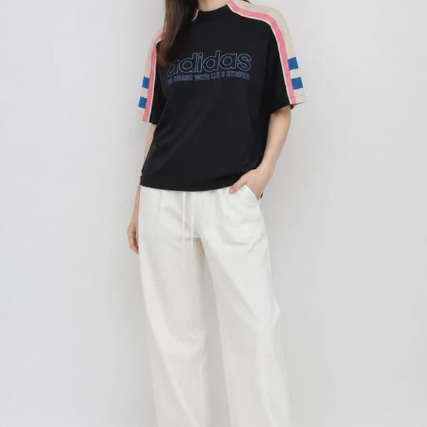 아디다스 블랙 여자 XS 반팔티 O1146