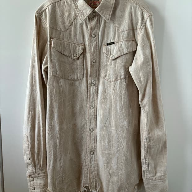 캐피탈 5온즈 맥파이 데님 웨스턴 셔츠 라이트인디고