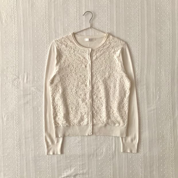빈티지 레이스 니트 가디건