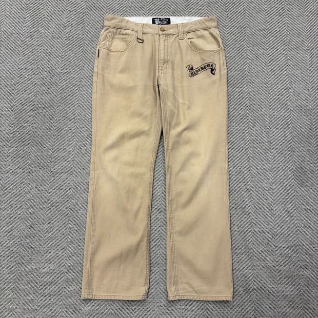 Blacktonm 자수 코튼팬츠 v2756