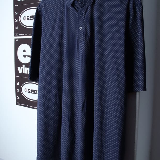 (3XL) 애플라인드 반팔 카라 티셔츠 빅사이즈 기능성-H34082