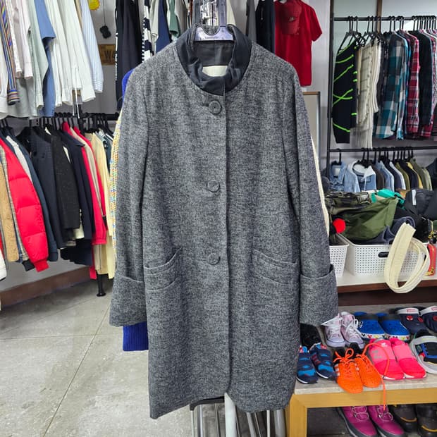 구호 빈티지 회색 모직 코트 (1314)