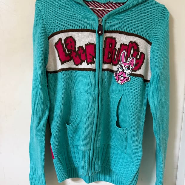 빈티지 민트 후드집업