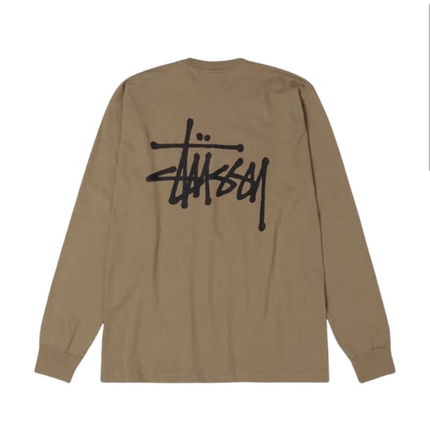 스투시 베이직 롱슬리브 아미 L(새상품)