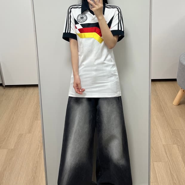 아디다스 독일 90s 레트로 반팔 져지 유니폼