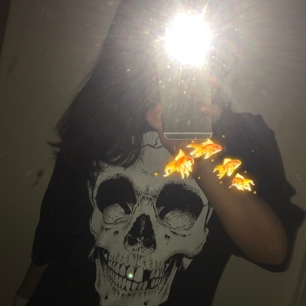 히스테릭글래머 스컬 반팔 티셔츠