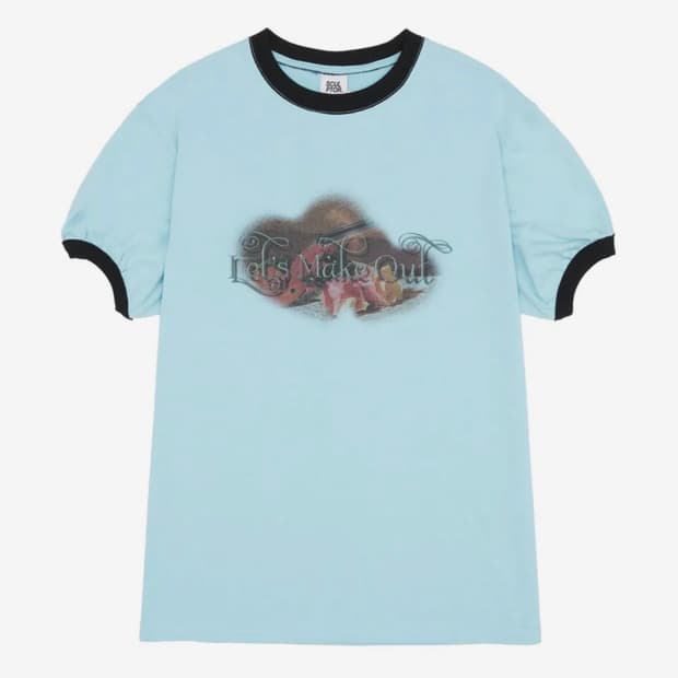 Sculptor Love Energy Ringer T (sky)