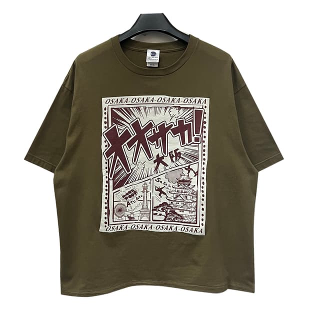 Kyoto Print 재팬 오사카 만화 빈티지 반팔티 3XL