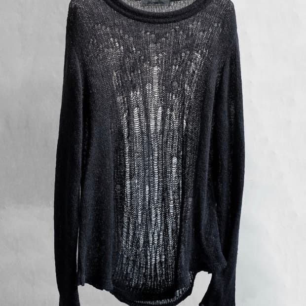 [OS] Blackmerle distressed mohair knit