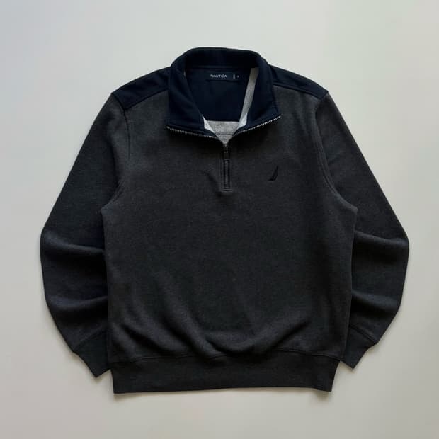 Nautica 노티카 플리스 차콜 하프 집업