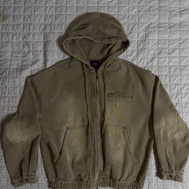 2WAY OG 에센셜 디트로이트 후드 집업 코튼 브라운