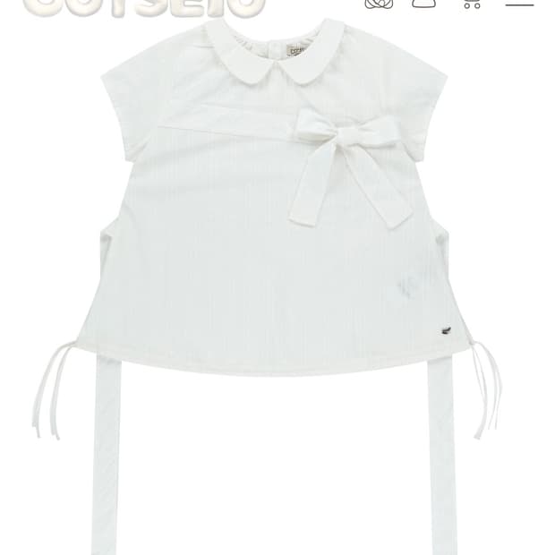 coyseio bow blouse white 새상품