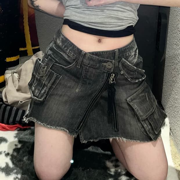 빈티지 언발 투웨이 스커트