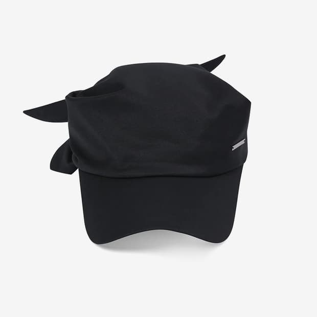 미세키서울 tie-up scarf bandana cap black