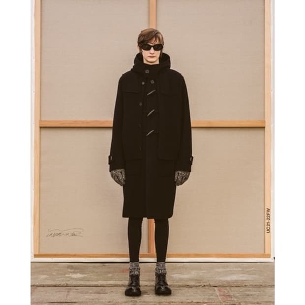 언더커버 21FW 니트 도킹 캐시미어 더플코트